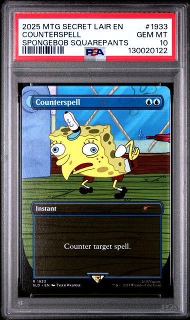 2025 MAGIC THE GATHERING SECRET LAIR DROP #1933 COUNTERSPELL SPONGEBOB SQUAREPANTS